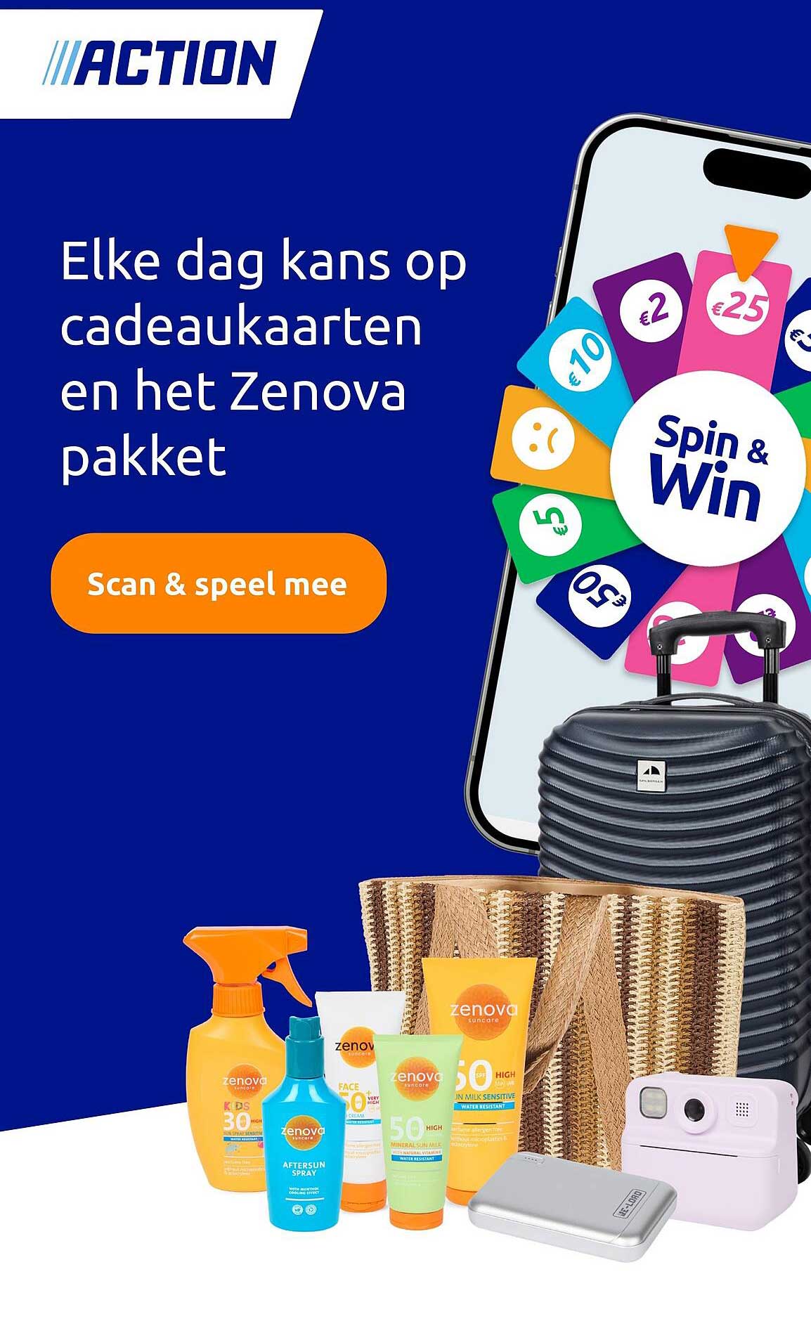 Elke dag kans op cadeaukaarten en het Zenova pakket Scan & speel mee