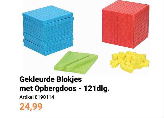 Gekleurde Blokjes met Opbergdoos - 121dlg.