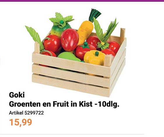 Goki Groenten en Fruit in Kist -10dlg.