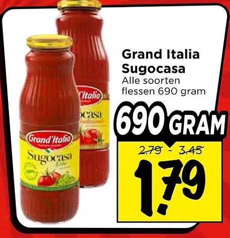 Grand Italia Sugocasa Alle soorten flessen 690 gram 690 gram