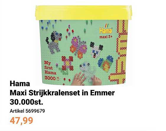 Hama Maxi Strijkkralenset in Emmer 30.000st.