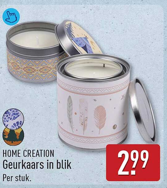 HOME CREATION Geurkaars in blik