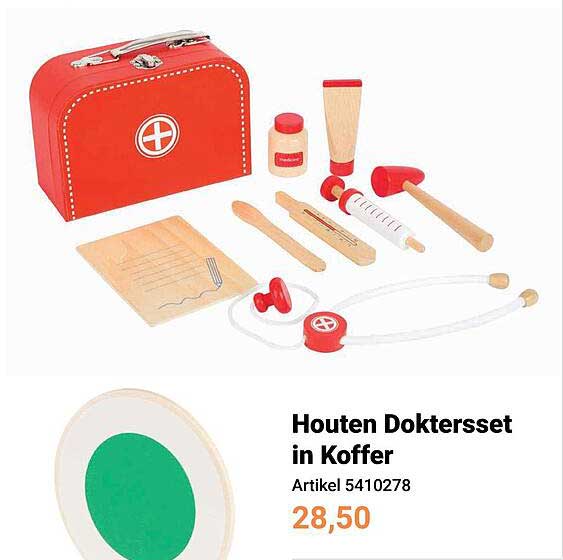 Houten Doktersset in Koffer