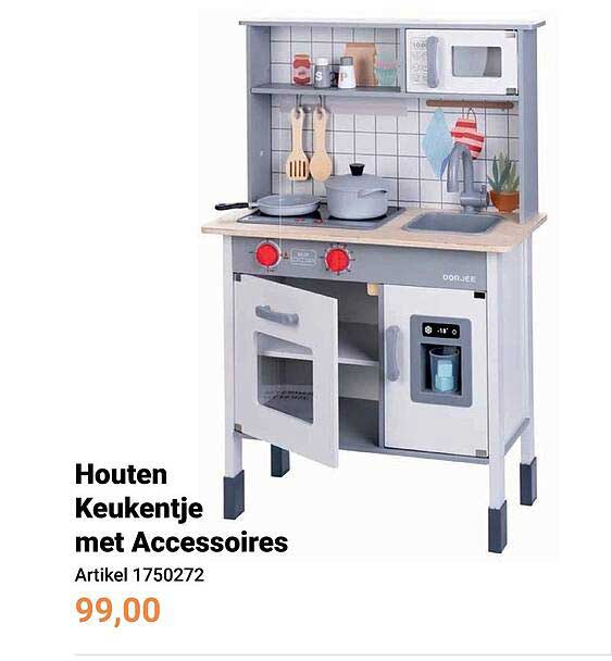 Houten Keukentje met Accessoires