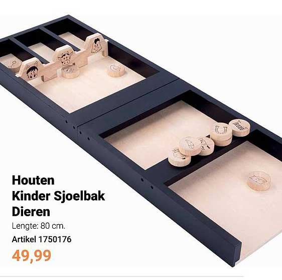 Houten Kinder Sjoelbak Dieren