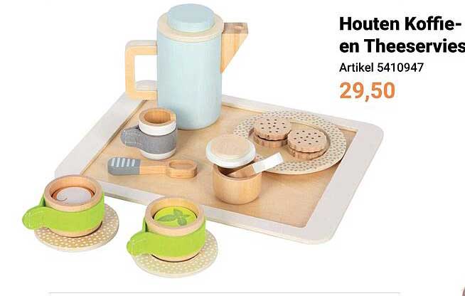 Houten Koffie- en Theeservies