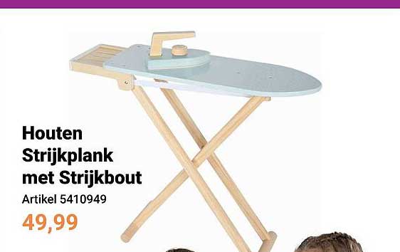 Houten Strijkplank met Strijkbout