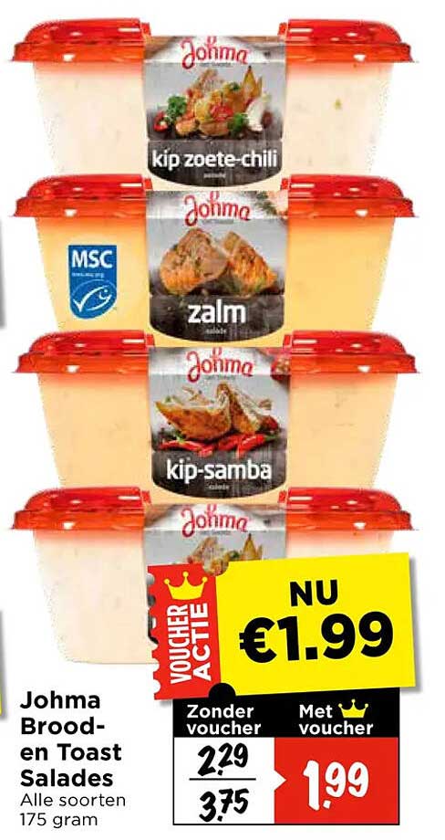 Johma Brood- en Toast Salades Alle soorten 175 gram