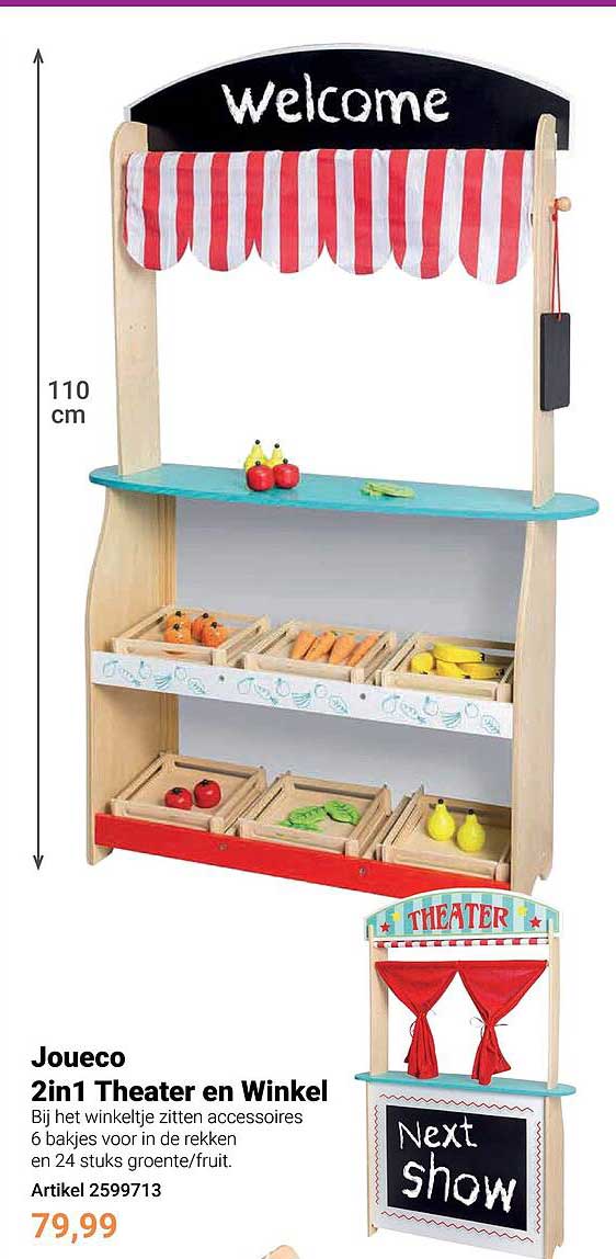 Jouéco 2in1 Theater en Winkel