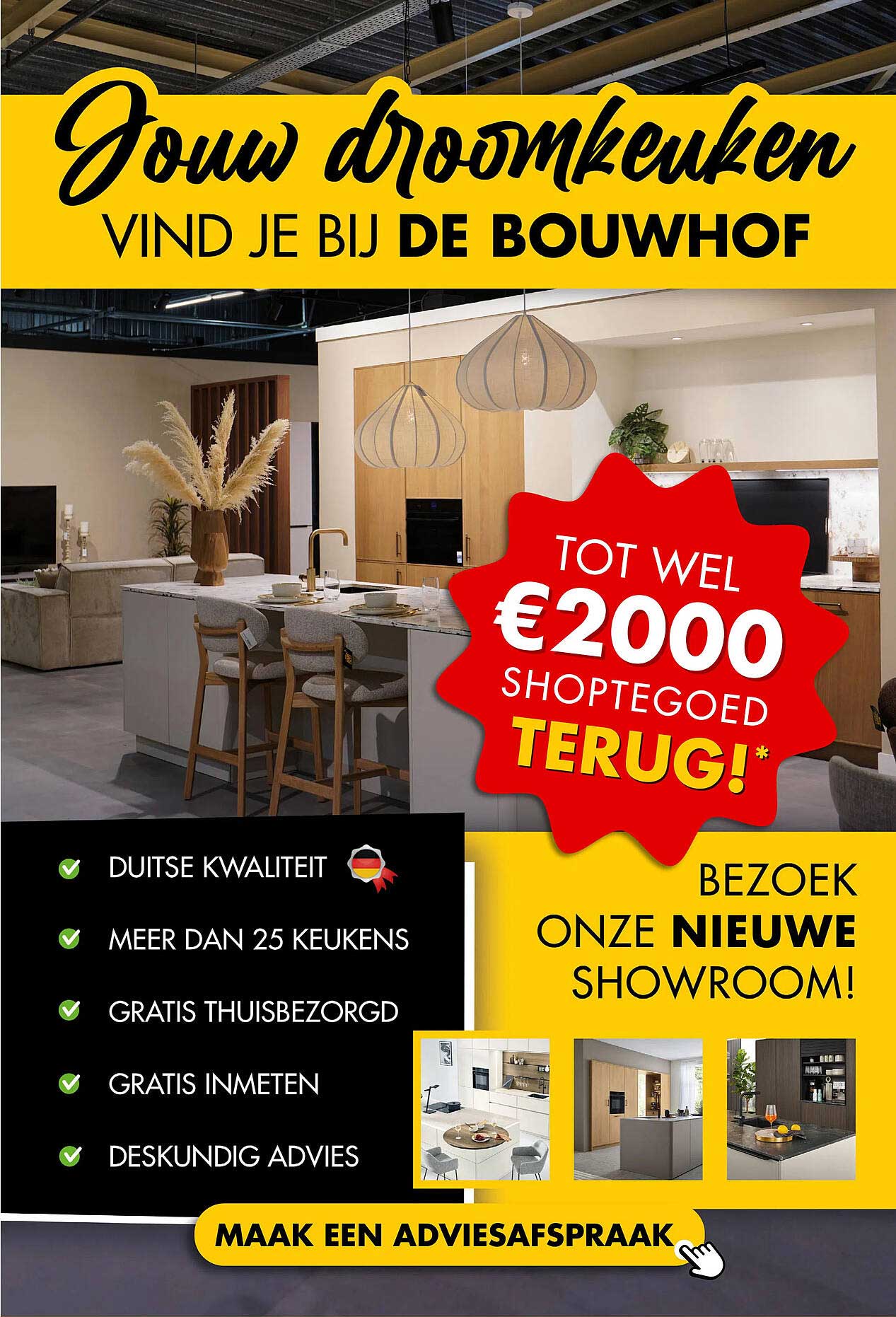 Jouw droomkeuken vind je bij de Bouwhof