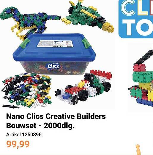 Nano Clics Creative Builders Bouwset - 2000dlg.