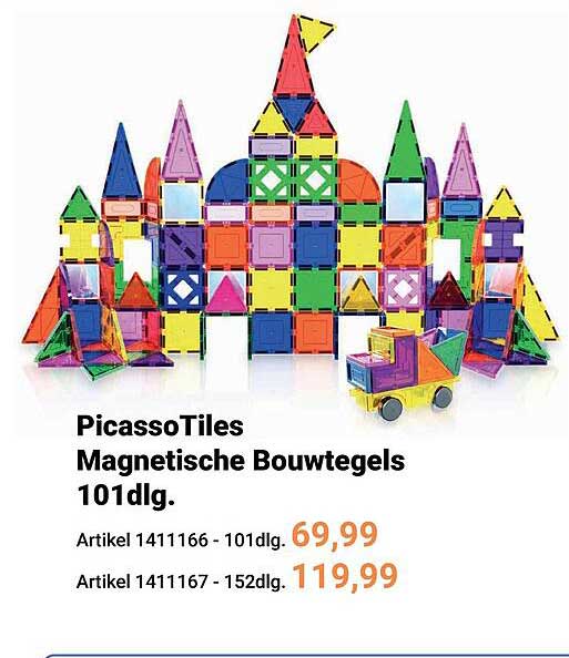 PicassoTiles Magnetische Bouwtegels 101dlg.