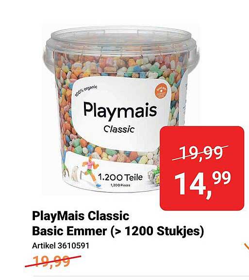 PlayMais Classic Basic Emmer (> 1200 Stukjes)