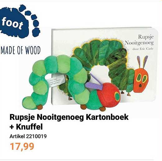 Rupsie Nooitgenoeg Kartonboek + Knuffel