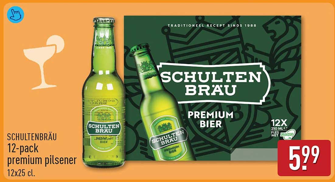 SCHULTENBRÄU 12-pack premium pilsener 12x25 cl.