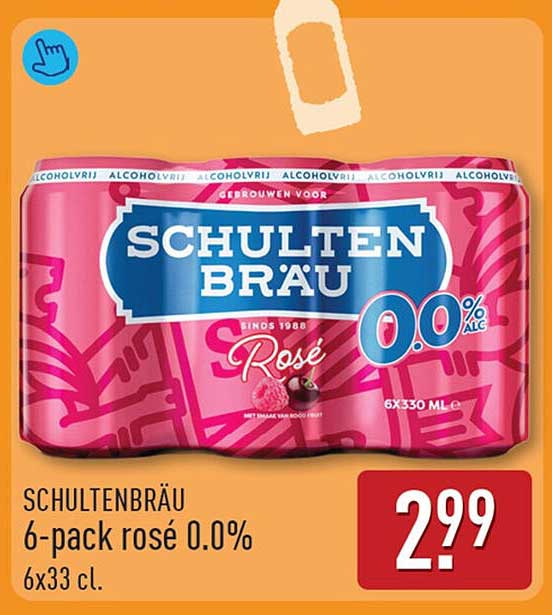 SCHULTENBRÄU 6-pack rosé 0.0% 6x33 cl.