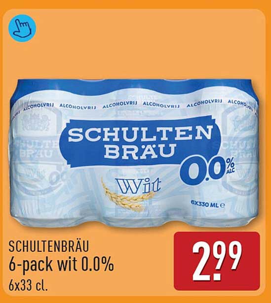 SCHULTENBRÄU 6-pack wit 0.0% 6x33 cl.