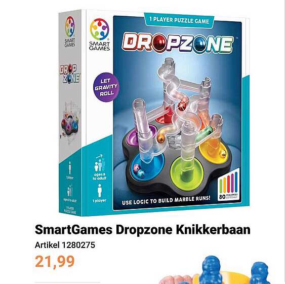 SmartGames Dropzone Knikkerbaan