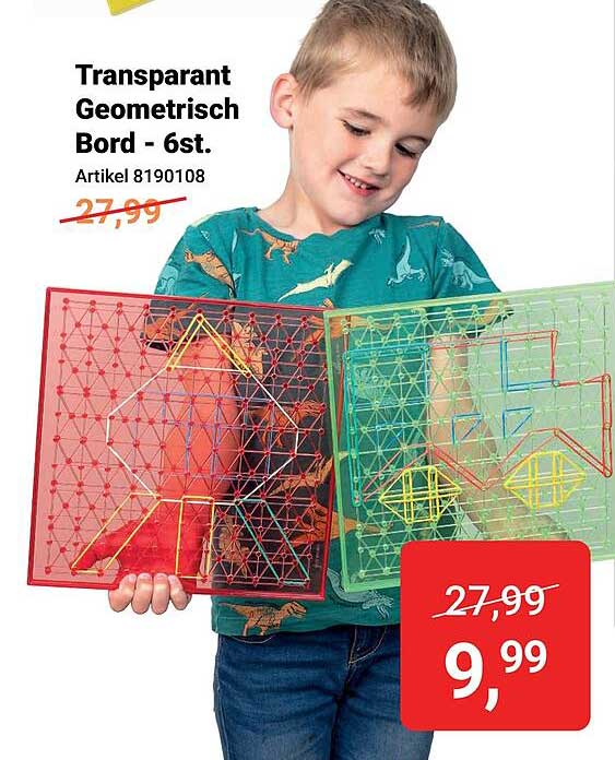 Transparant Geometrisch Bord - 6st.
