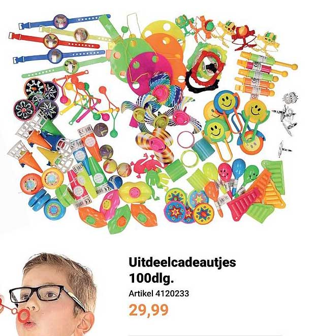 Uitdeelcadeautjes 100dlg.