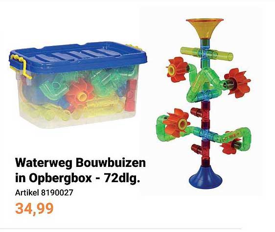 Waterweg Bouwbuizen in Opbergbox - 72dlg.