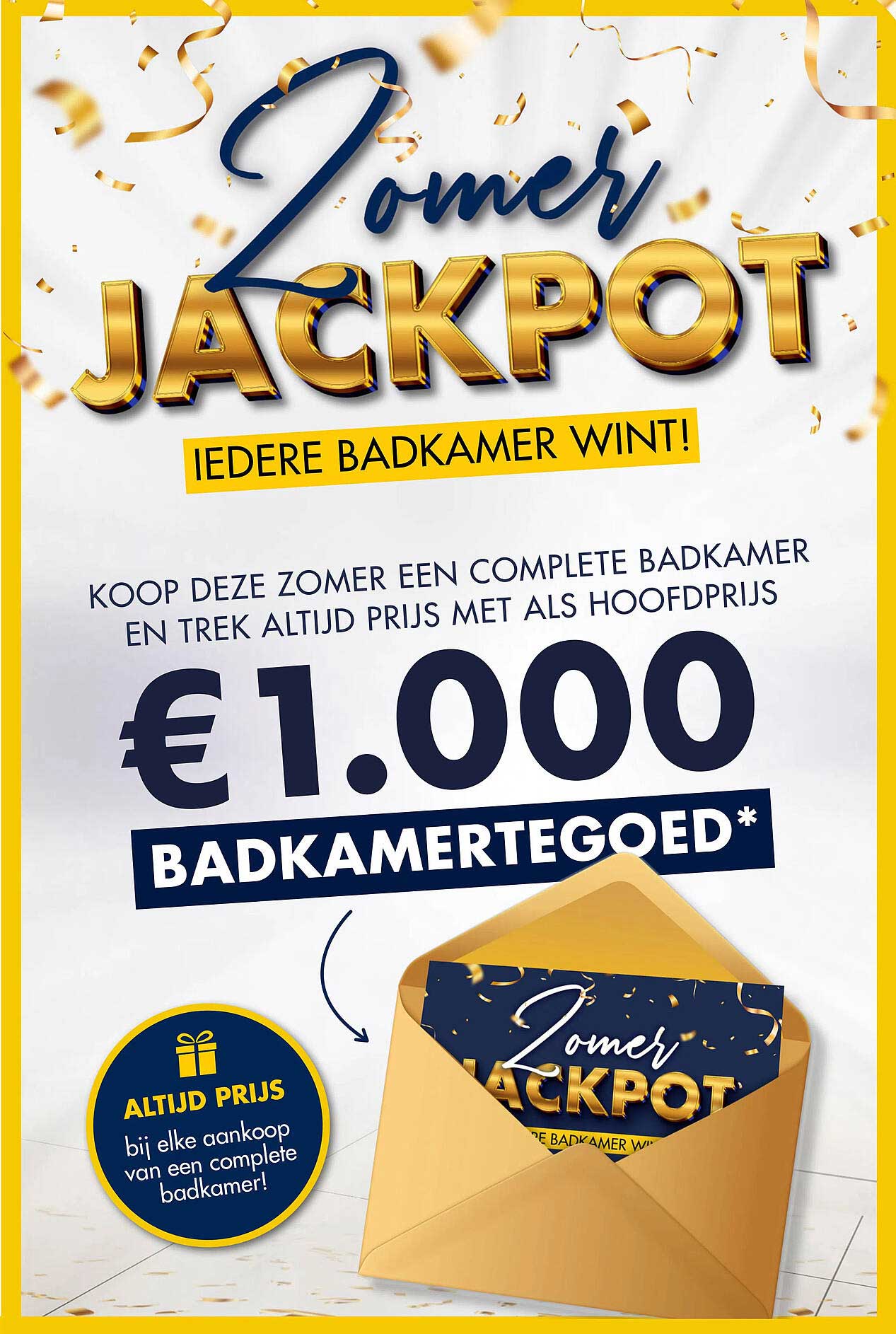 Zomer Jackpot - Iedere badkamer wint!