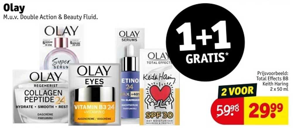 1+1 GRATIS Olay aanbiedingen