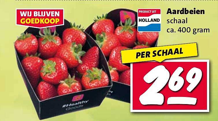 Aardbeien schaal ca. 400 gram