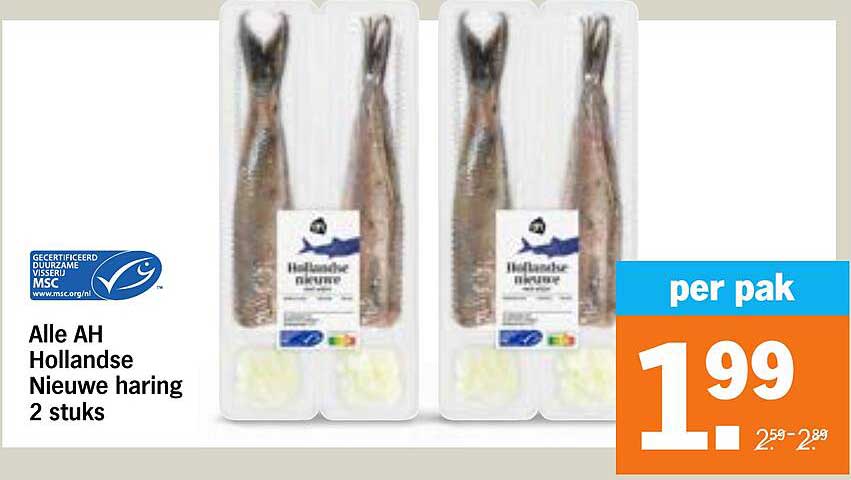 Alle AH Hollandse Nieuwe haring 2 stuks