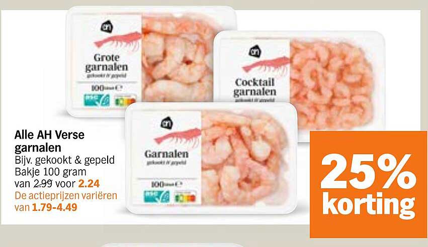 Alle AH Verse garnalen