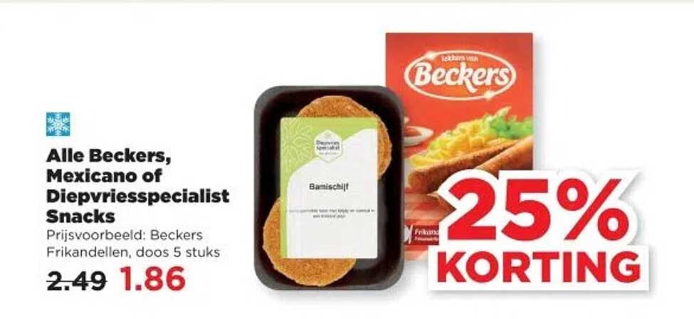 Alle Beckers, Mexicano of Diepvriesspecialist Snacks