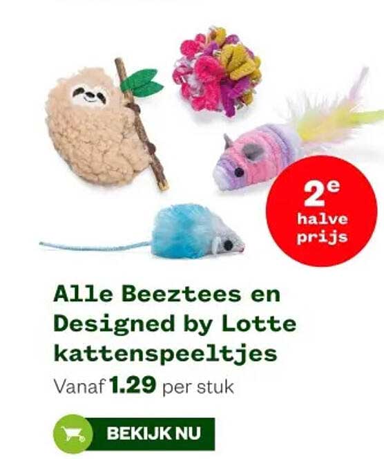 Alle Beezees en Designed by Lotte kattenspeeltjes