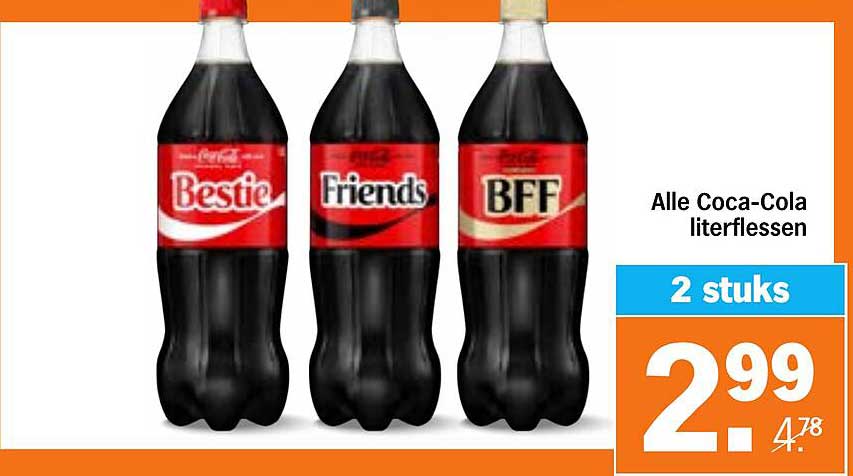 Alle Coca-Cola literflessen