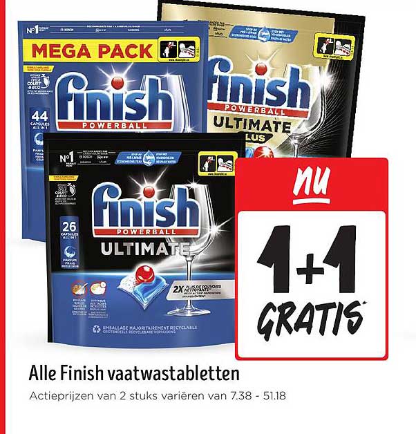 Alle Finish vaatwastabletten