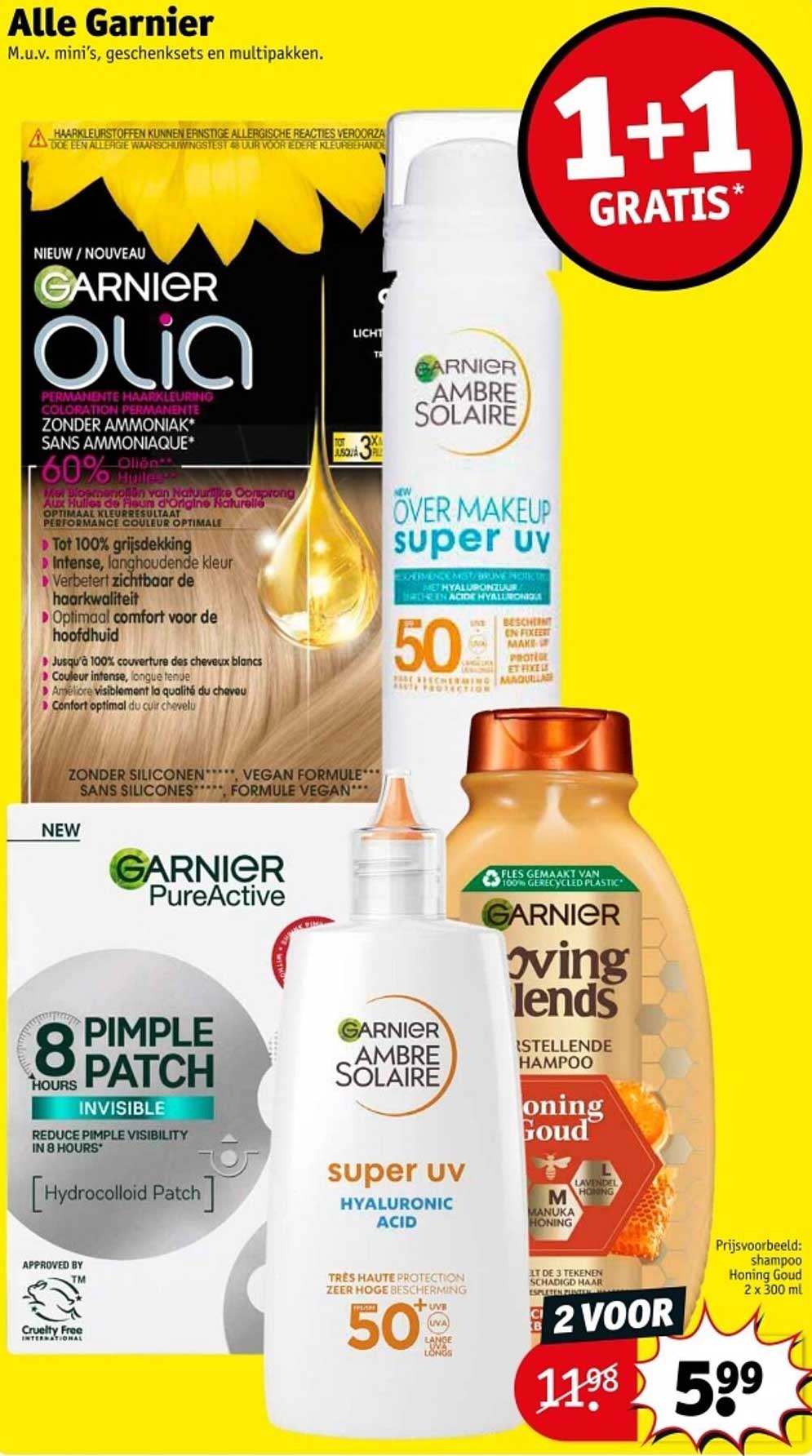 Alle Garnier M.u.v. mini's, geschenksets en multipakken - 1+1 GRATIS