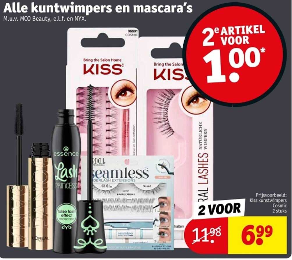 Alle kuntywimpers en mascara’s M.u.v. MCO Beauty, e.l.f. en NYX.