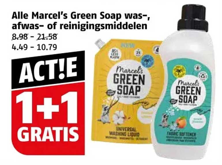 Alle Marcel's Green Soap was-, afwas- of reinigingsmiddelen