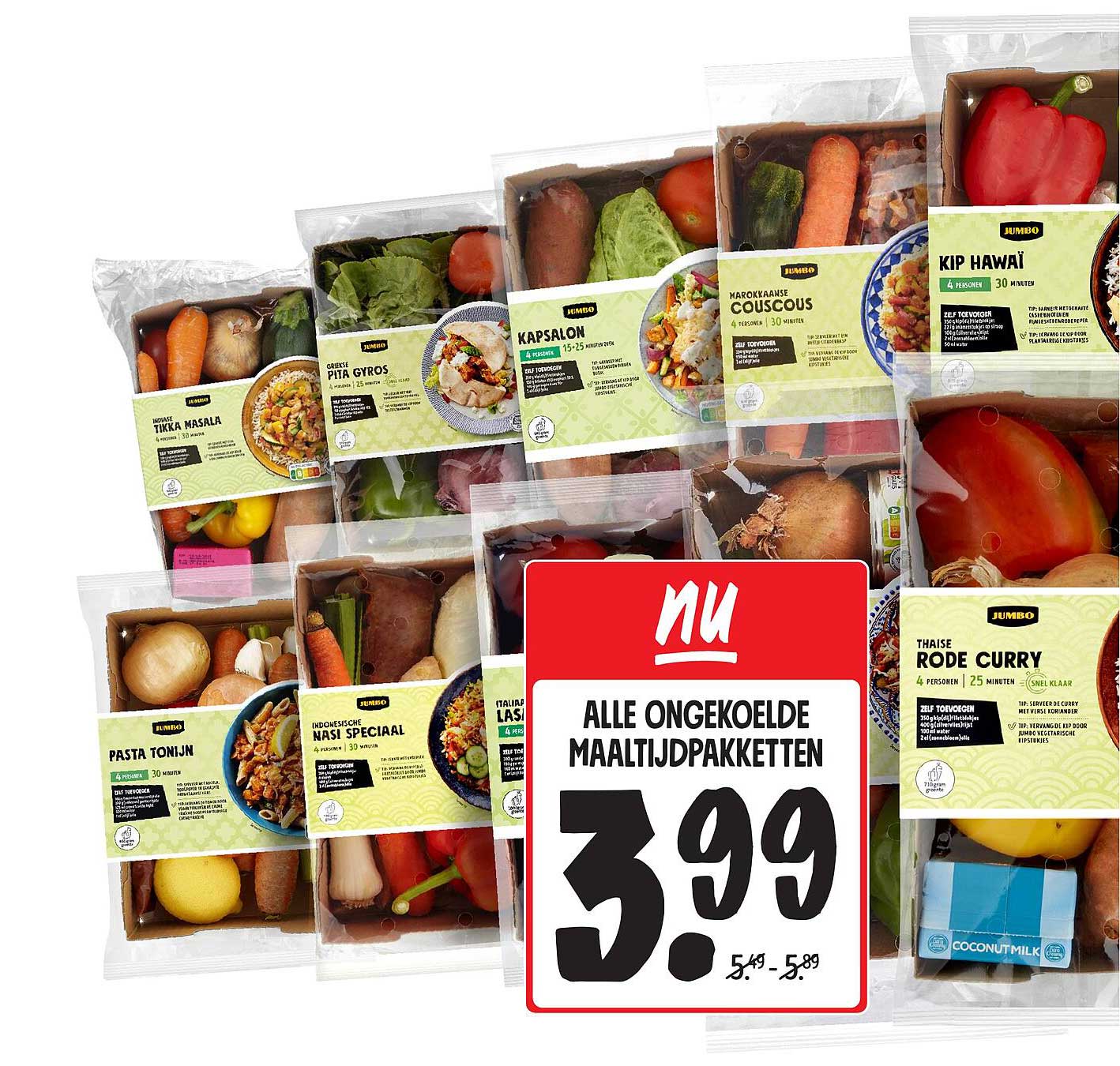 Alle ongekoelde maaltijdpakketten