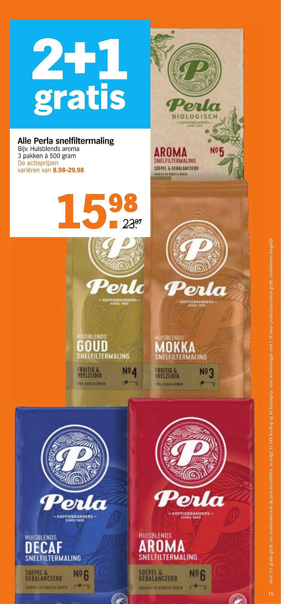 Alle Perla snelfiltermalingen 2+1 gratis