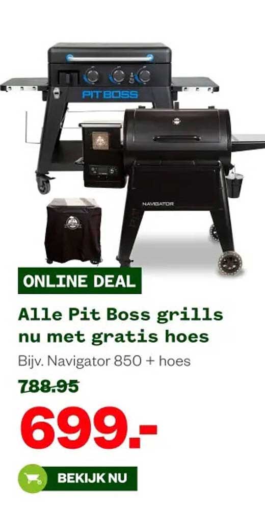Alle Pit Boss grills nu met gratis hoes
