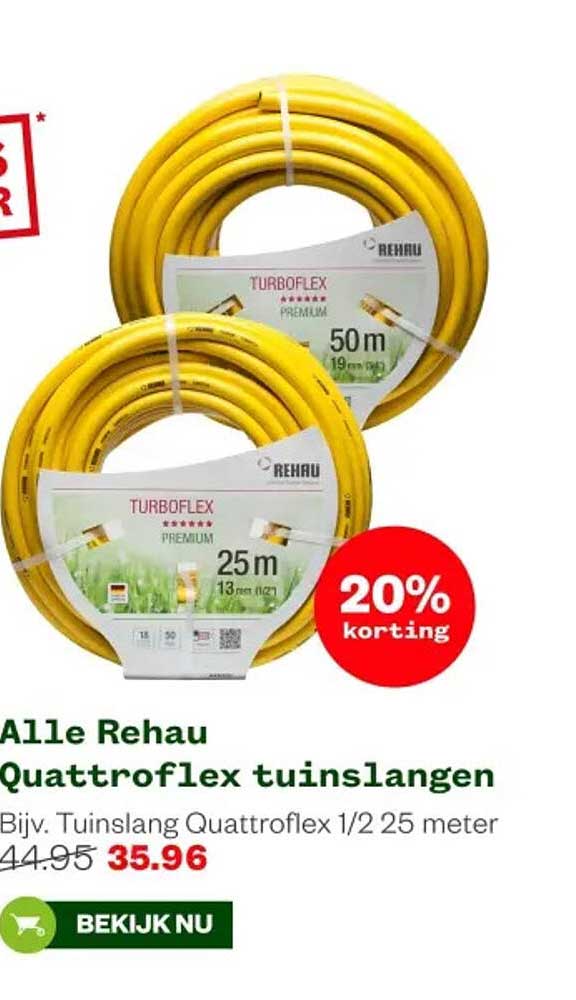 Alle Rehau Quattroflex tuinslangen