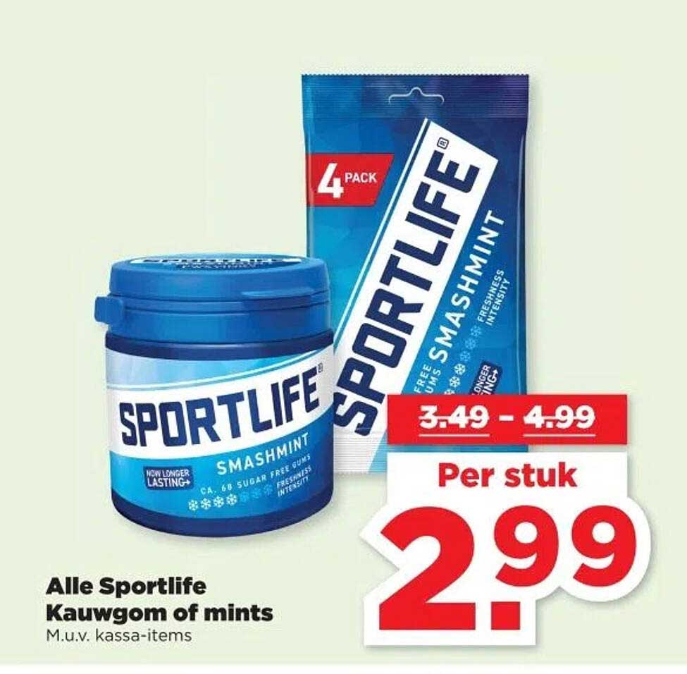 Alle Sportlife Kauwgom of mints