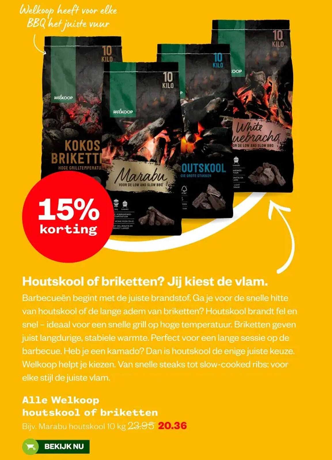 Alle Welkoop houtskool of briketten