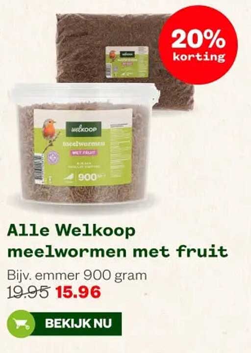 Alle Welkoop meelwormen met fruit