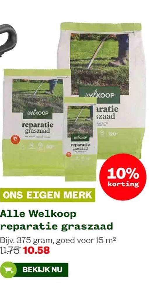Alle Welkoop reparatie graszaad
