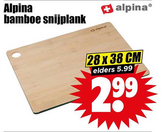 Alpina bamboe snijplank