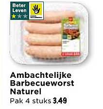 Ambachtelijke Barbecueworst Naturel
