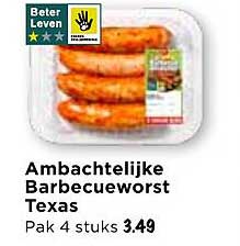 Ambachtelijke Barbecueworst Texas