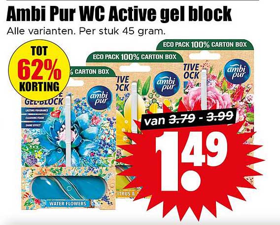 Ambi Pur WC Active gel block