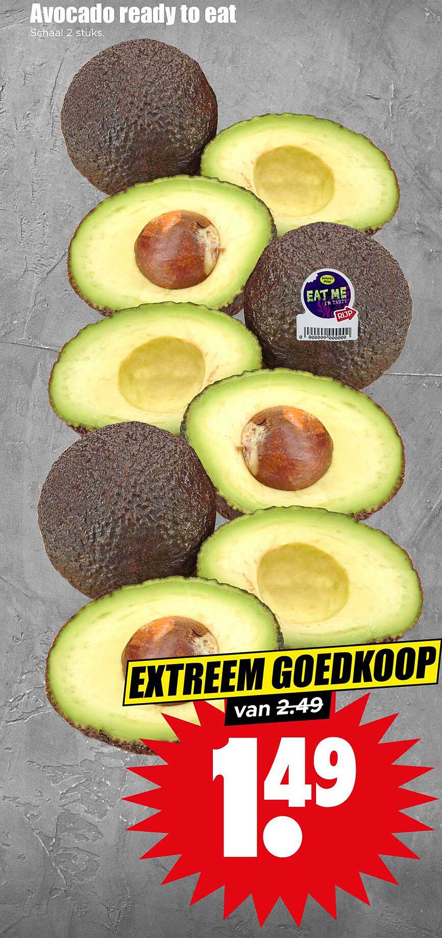 Avocado ready to eat, schaal 2 stuks